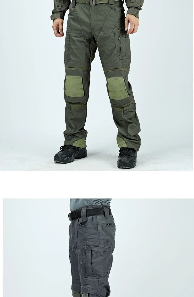 Waterproof Cargo Pant Man Tactical Pants Military Training Combat Trousers Multi Pockets Wear-Resistant Men Pants Outdoor Hiking