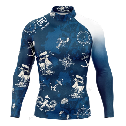 Hot Men's Rashguard Snorkeling Long Sleeve Surfing Shirts Diving Sunscreen Surf Sweatshirt UV Protection RightTrack Swimwear