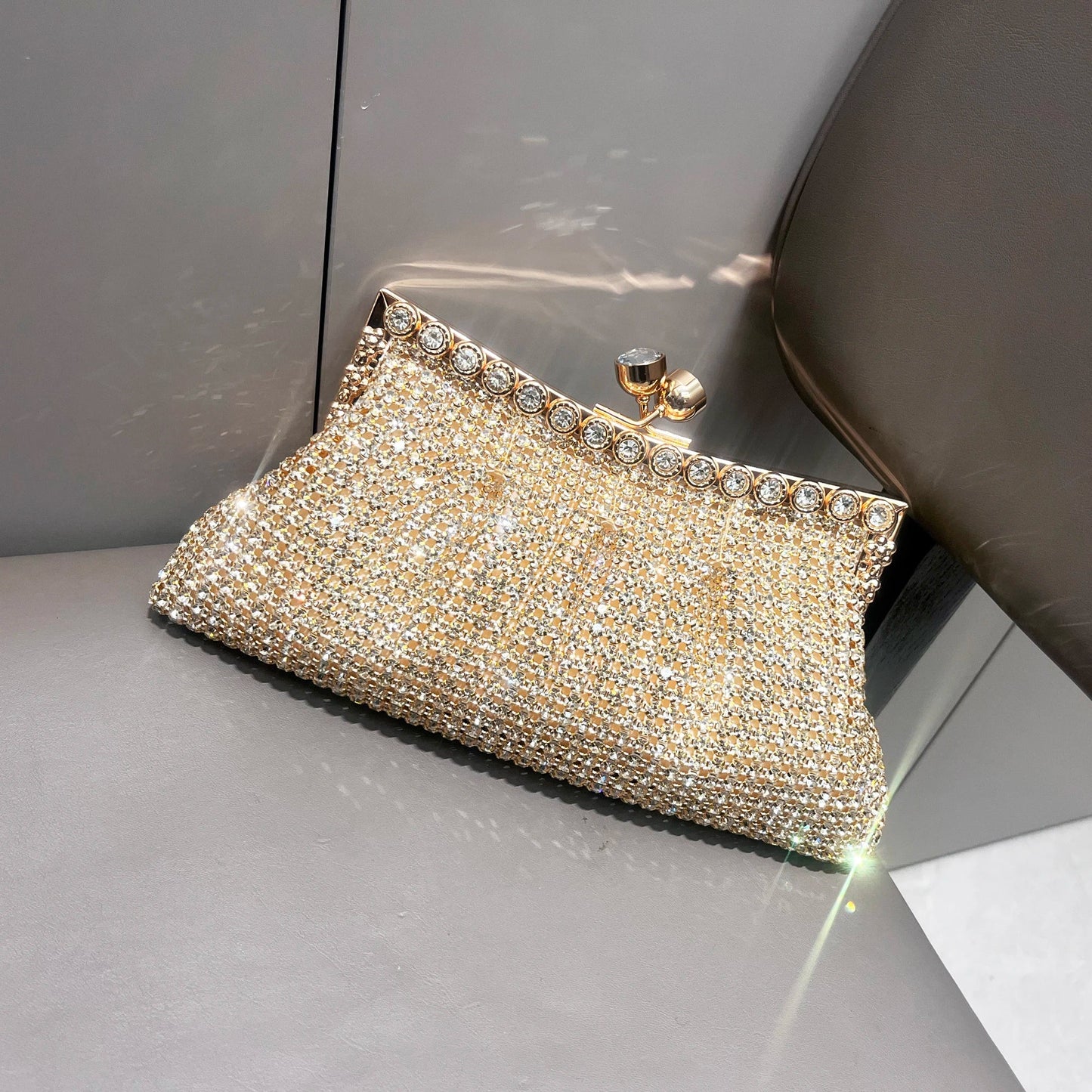 Handle Rhinestones Evening clutch Bag Purses and handbag luxury Designer shiny Crystal Clutch purse bucket bag shoulder bags
