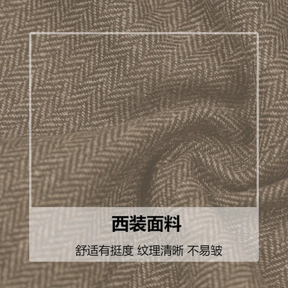Men's Houndstooth Wool Vest British Style Business Waistcoat Casual Sleeveless Jacket Ready‑to‑Ship Business Outfit  for Men