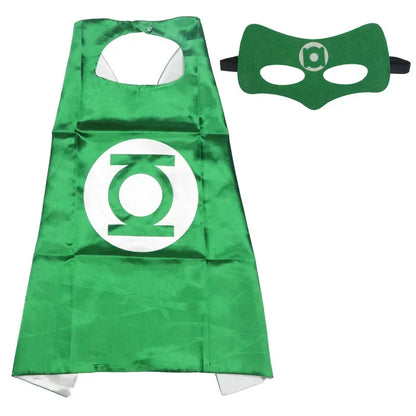 Superhero Masquerade Mask Cape Cloak Anime Spider Man Batman Cloak Action Figure Super Hero Toys Cosplay Child Party Gifts