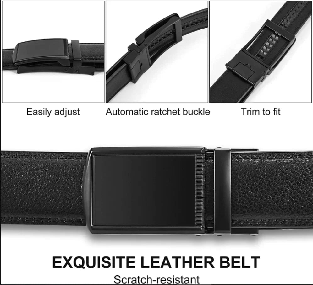 Mens Leather Belt Multiple Colors Automatic Available Belts Leisure Fashion Ratchet Belts for Men Pants Waistband