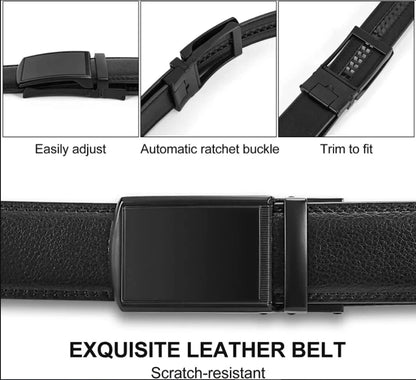 Mens Leather Belt Multiple Colors Automatic Available Belts Leisure Fashion Ratchet Belts for Men Pants Waistband