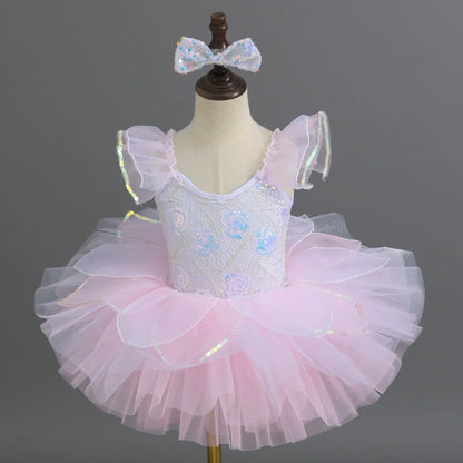 Children's Day Dance Dress Girl Ballet Princess Summer Dresses Girls Ballet Sequins Outfit Kids Clothes Vestidos Birthday Gift