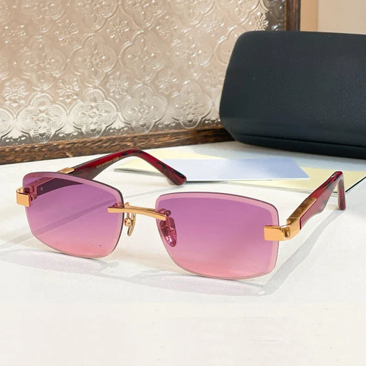 Fashion Street Rectangle Sunglasses 129 Alloy Germany Trendy Top Quality Original Design Classical Irregular Acetate UV400 Men