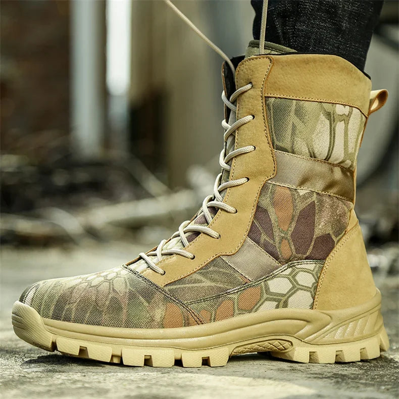 2026 Men Shoes Winter Men Combat Tactical Boots Ankle Work Safety Shoes Special Force Army Boots Male Waterproof Motorcycle Shoe