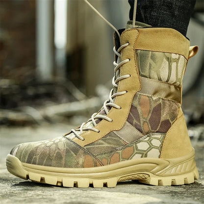 2026 Men Shoes Winter Men Combat Tactical Boots Ankle Work Safety Shoes Special Force Army Boots Male Waterproof Motorcycle Shoe