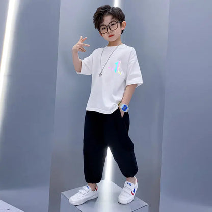 Printing Boys Wear Kid Costume Home Clothing Men's Children's Sets 8 To 10 Year Old Boy Clothes Kids Casual Summer Suit Baby Set