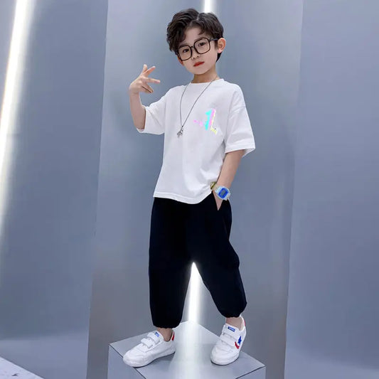 Printing Boys Wear Kid Costume Home Clothing Men's Children's Sets 8 To 10 Year Old Boy Clothes Kids Casual Summer Suit Baby Set