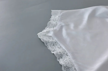 Summer Lace Satin Skirt For Women High Waist Printed Patchwork Slim Ruffled Casual Commute Clothes Female Y2k Skirt 2025