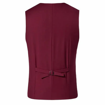 2024 New  Solid Color Men's Vest Versatile Suit Collar Slant Hem Mens Blazer Waistcoat  Dark Gray Black Red Navy-Blue  S-6XL