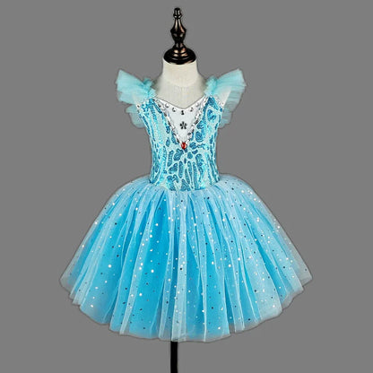 Children's Ballet Skirt Dance Girls Dress Tutu Performance Costume Flower Princess Ballet Girl Clothing Vestidos Kids Ballerine