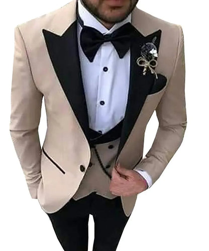 Custom Made Men Suits Terno Slim Groom Tuxedos Wedding Men Suits Terno Masculino (Jacket+Pant+Vest)