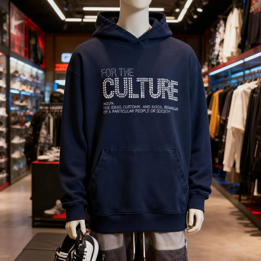 Retro Fashion Hoodies Autumn Winter New Loose American Personalized Clothing Trend Letter Rhinestones Trendy Streetwear