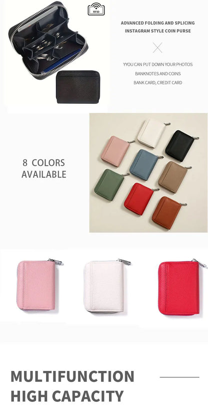 Nouveau porte-monnaie simple en cuir PU pour femmes et hommes, mini portefeuilles zippés, portable, avec plusieurs fentes pour pièces de monnaie, porte-cartes, petit portefeuille