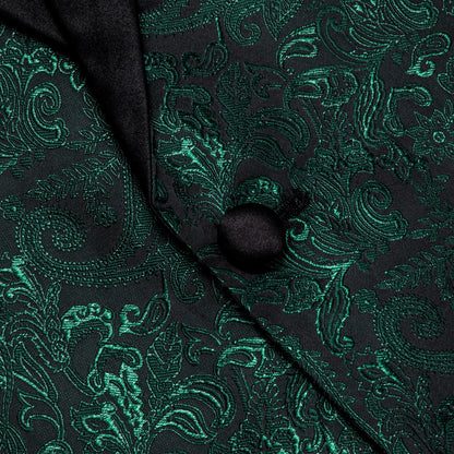 Men's Suits Blazer Green Red Silver Color Paisley Luxury Wedding Prom Business Banquet Suit Coat Men Clothing Jacket