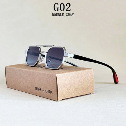 2025 Luxury Sunglass Men Vintage Steampunk Square Sunglasses Women Retro Fashion Glasses Sunglasses For Men Lunette Soleil Femme