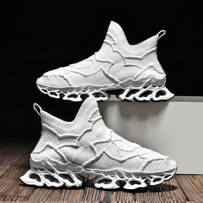 Men's Blade Type Shoes Breathable Shock Absorption Running Shoes  Non-Slip Shoes For Jogging Tennis Gym Casual Walking Sneakers
