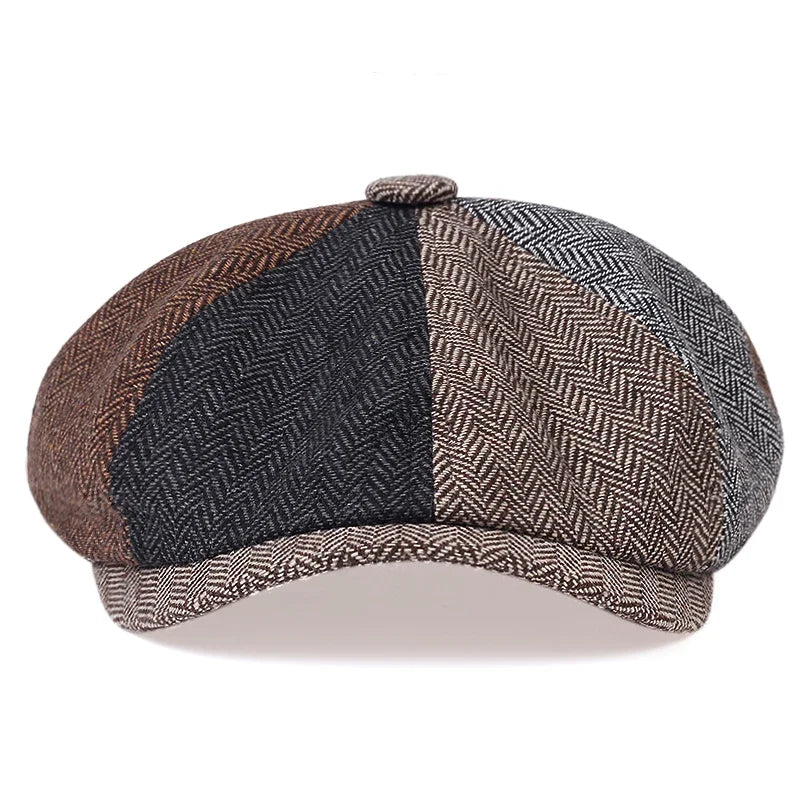 Male Ivy Hat Big Head Man Autumn and Winter Newsboy Cap Top Grade Beret Caps