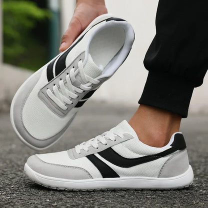 Wide Toe Men Shoes Casual Versatile Soft Sole Wide Last Shoes Walking Sneakers Breathable Mesh Comfortable Barefoot Shoes