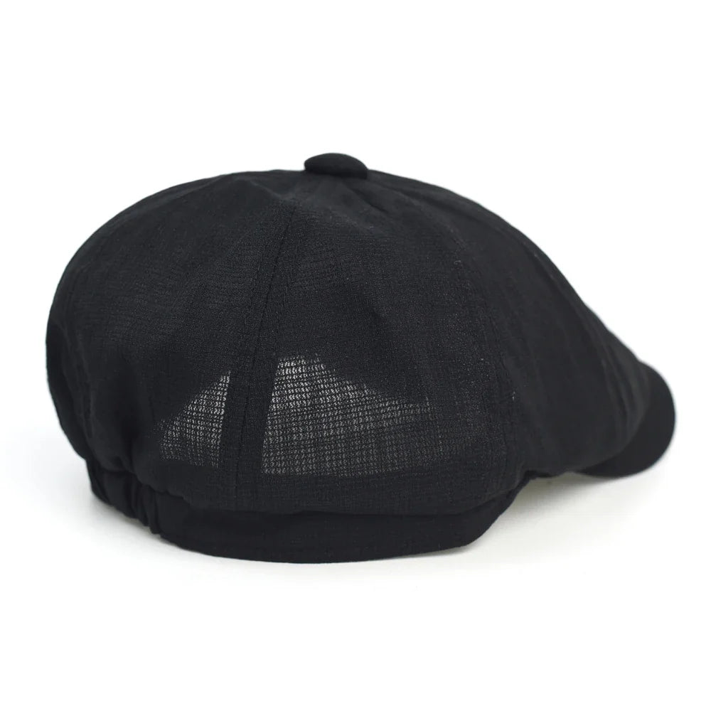 Spring Summer Breathable Mesh Newsboy Caps Men Woman Casual Beret Flat Ivy Cap Soft Solid Driving Fashion Peaked Cap Unisex