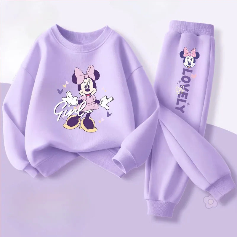 Spring Autumn New Style Children's Clothing Sets Baby Girls O Neck Sweatshirt Pants Two Piece Set Kids Breathable Thin Tracksuit