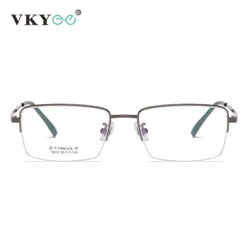 Simple New Retro Ultra-light Titanium Eyeglass Frames Men's Anti-blue Light Glasses Can Be Customized Prescription 18012