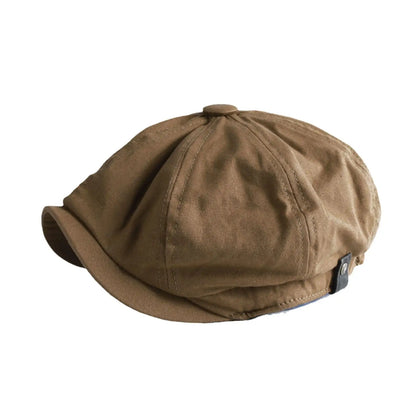 British Style Newsboy Men Cotton Ascot Dad Khaki Male Spring Autumn Vintage Brand Octagonal Flat