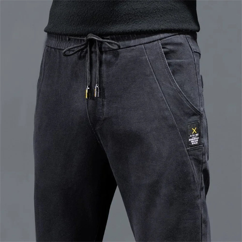 New Man Pants Hip Hop Harem Jeans Men Trousers Loose Joggers Denim Casual Sweatpants Korea Trousers Streetwear Men Clothing