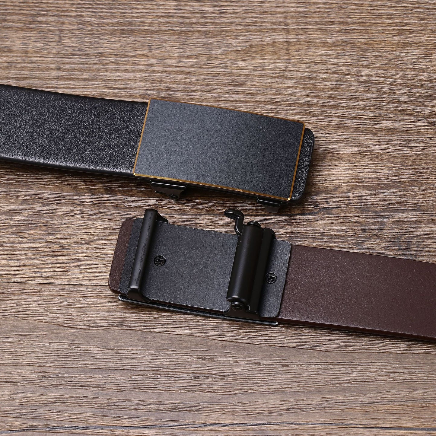 3.5CM Thick Cowhide Genuine Leathe Jeans Belt Business Toothless Automatic Buckle Belt Men High Quality Luxury Male Strap Cintos