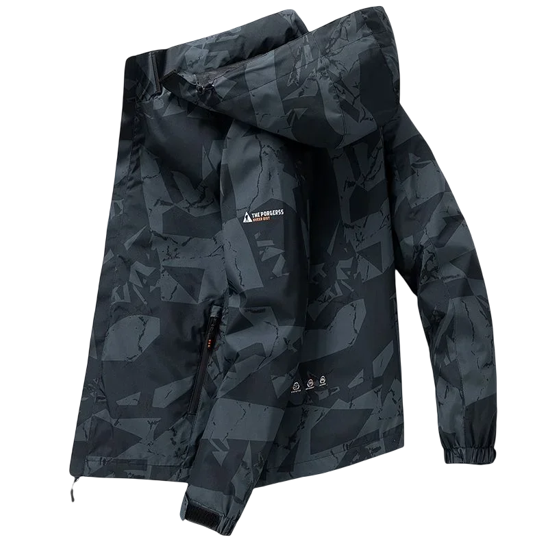 Hooded Hiking Jacket Men Outdoor Bomber Jackets Waterproof Windbreaker 2024 Spring Autumn Sports Casual Cargo Jackets Mens Coats