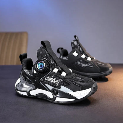 Children Fashion Sneaker Boys Casual Shoes Leather Flat Student Walking Shoes Outdoor Girl Basketball Sports Footwear