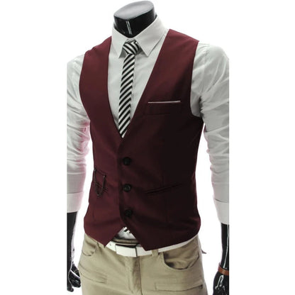 New Arrival Dress Vests For Men Vest Slim Fit Mens Suit Vest Male Waistcoat Gilet Homme Casual Sleeveless Formal Business Jacket