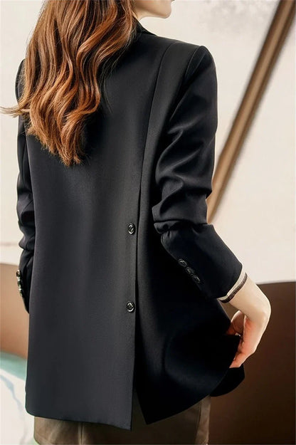 Spring Autumn 2025 Women's Small Suit Jacket Korean Version Leisure Ladies Blazer Coat Temperament Design Sense Lady Outerwear