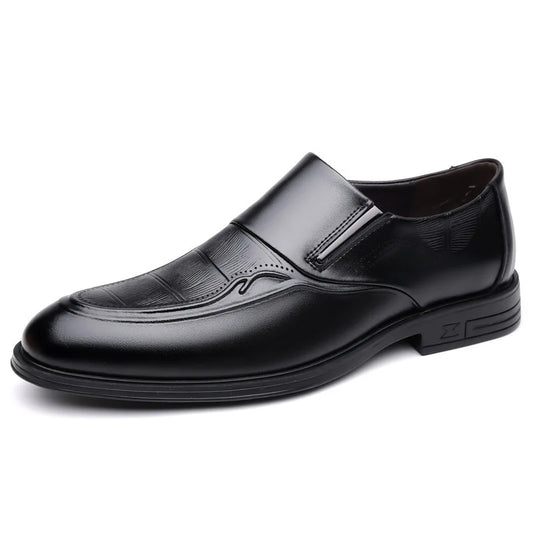 Spring Autumn New Leather Shoes for Men Solid Color Business Casual Shoes Male Fashion British Style Dress Shoe Man