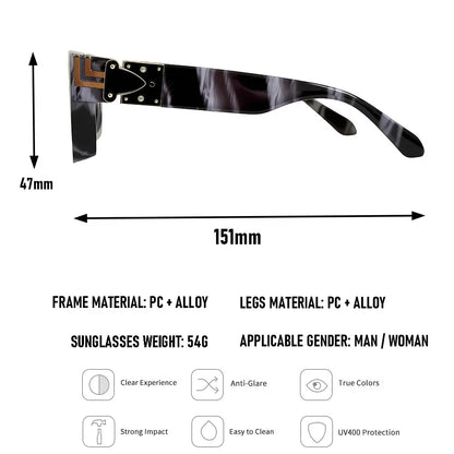 Brand Design Square Sunglass Men Vintage Retro Millionaire Sunglasses Women Thick Frame Fashion Glasses Dropshipping Gafas De So