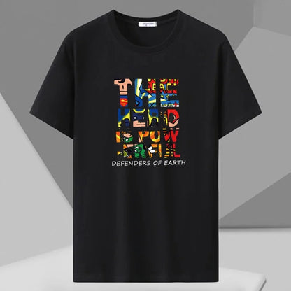 Men T-shirt Printed Tee Plus Size 110-180kg 5XL 6XL 7XL Black T Shirts Round Neck Short Sleeve Oversized Tops Big Size Clothing