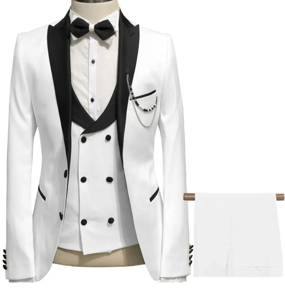 Latest Coat Pant Designs Red Terno Slim Fit Prom Men Suit Groom Suits For Wedding Tuxedo Costume Jacket+Vest+Pants