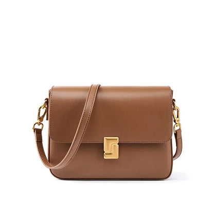100% Genuine Leather Women Crossbody Bag Fashion Small Square Bag High Quality Cowhide Women's Commuter Shoulder Bag