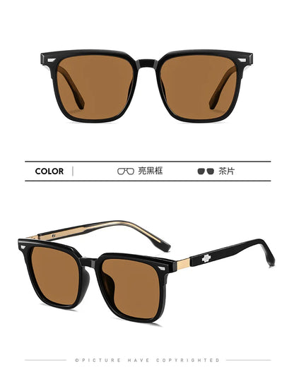 Square Retro Polarised Sunglasses Men Women Designer Brand Travel UV400 High Quatity Outdoor Sun Glasses Eyeglasses