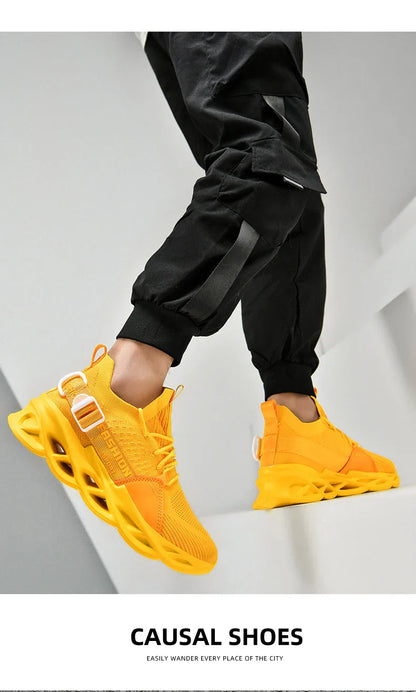 Sneakers Men Mesh Breathable Casual Men Shoes Unisex Light Soft Thick Sole Hole Couple Shoes Athletic Sneakers Women Shoes