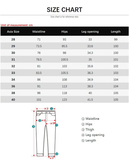Brand Classic Style Men's Wine Red Jeans Fashion Business Casual Straight Denim Stretch Trousers Male Denim Pants Korean reviews