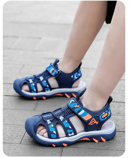 Summer Children Beach Water Sandals Brand Fashion Sneakers For Girls Boys Footwear Kids Non-slip Sandalias Leather Shoes