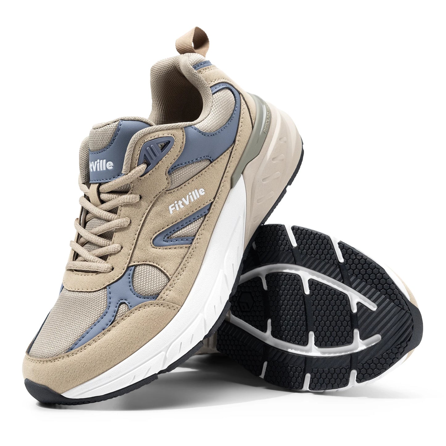 Newest Walking Shoes for Men Wide Width Sneakers with Arch Support for Flat Feet Heel Pain Relief Plantar Fasciitis