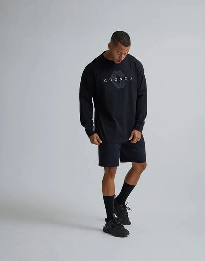 Classics Print Long Sleeve 100% Cotton Men T-shirt Gym Fitness Bodybuilding Workout Casual T Shirt Male Sport Tee Tops