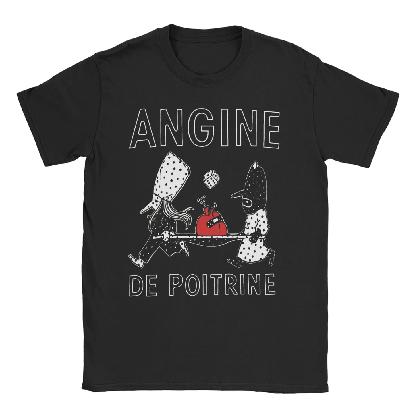 Printed Angine De Poitrine Rock Band T Shirt For Unisex  Cotton T-shirts Short Sleeve Clothes