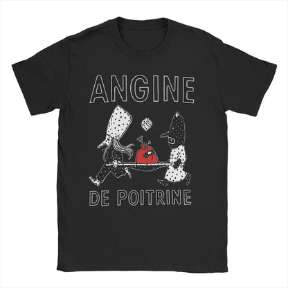 Printed Angine De Poitrine Rock Band T Shirt For Unisex  Cotton T-shirts Short Sleeve Clothes