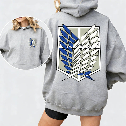 Attack on Titan Cosplay Hoodie Man Woman Harajuku Long Sleeve Pullover Tops Sweatshirt Gift