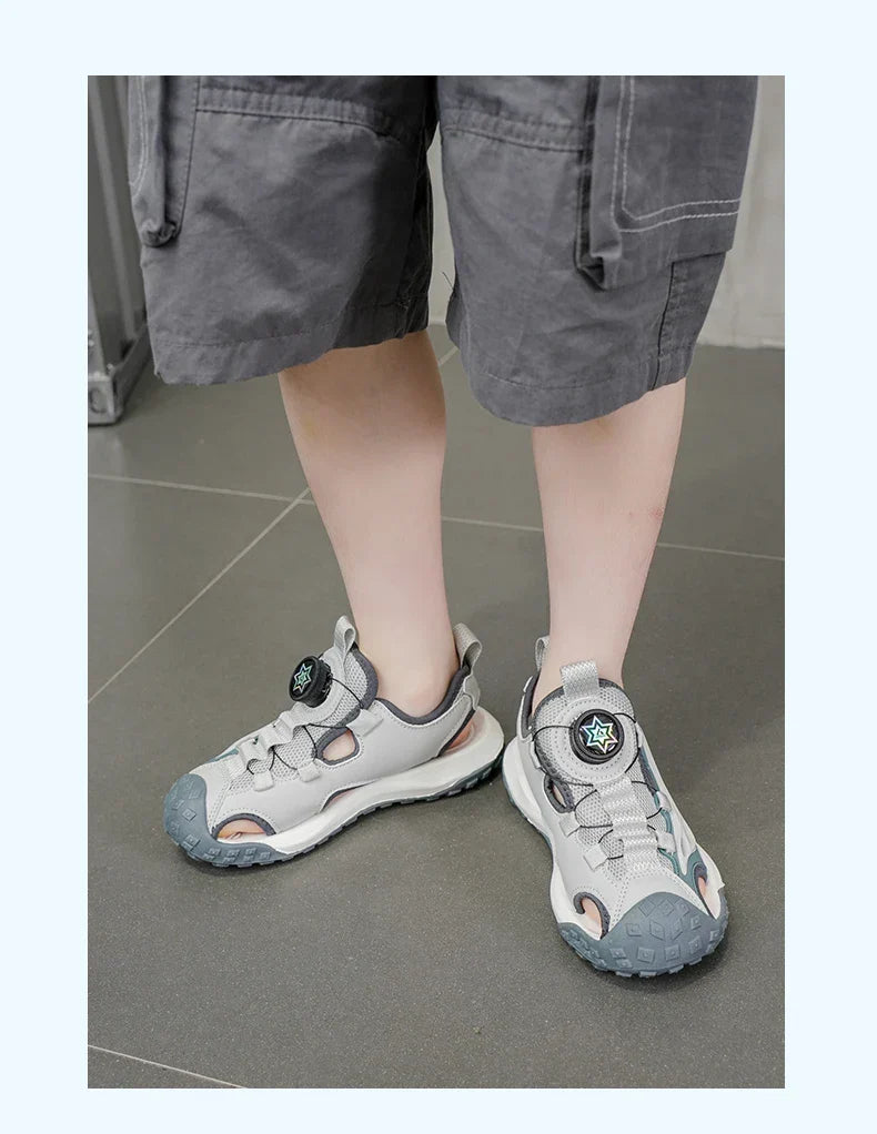 Kids Summer Shoes Girls Outdoor Protecting Toes Beach Sandal Water Shoes Casual Pink Non-slip Children Shoes Breathable Boys