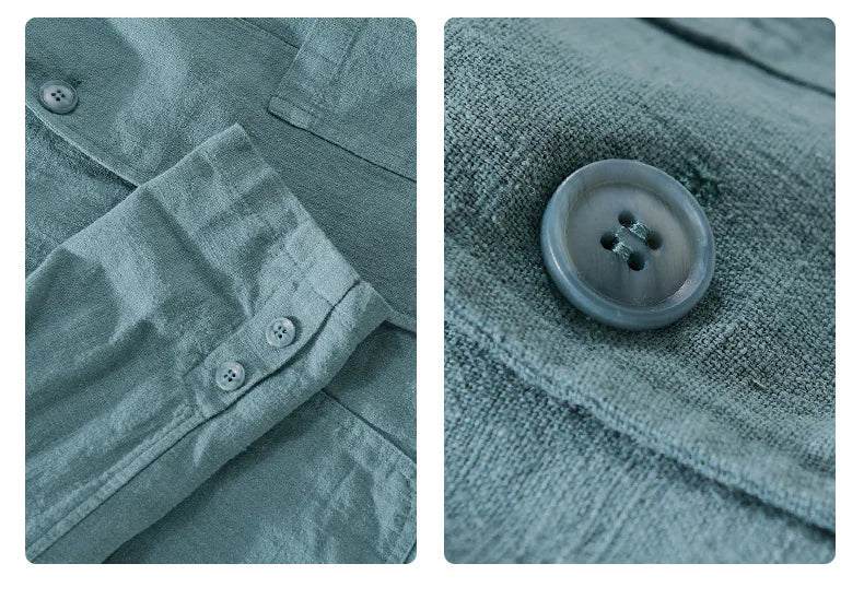 Y803 Spring Autumn Good Quality Linen Blazer For Men Business Casual Solid Color Simple Double Buttons Thin Male Suits Jackets